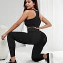 Anti-Cellulite Leggings, Sports Leggings Butt Push Up for Women, Leggings Women's Opaque Compression Sports Trousers, High Waist Yoga Pilates, black, M - 3