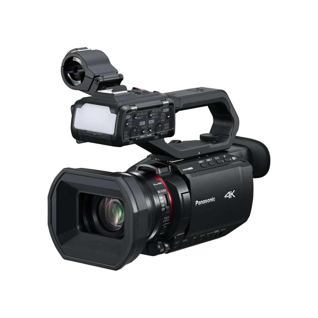 Panasonic AG-CX18EH 4K 60p Professional Camcorder with 25mm Wide-Angle Lens, 24x Zoom, 3G-SDI, XLR, 5-Axis Hybrid OIS, LED Light, Wi-Fi, USB PD, Black