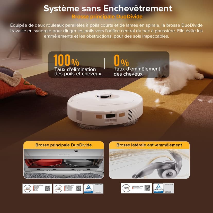 roborock Qrevo S5V Robot Vacuum Cleaner with Mop (Qrevo S5V White) - 5