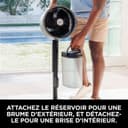 Shark FlexBreeze Pro Mist Ventilateur intérieur/extérieur sans fil, Brumisateur portable, Portée 20 m, Sur pied ou de table, 5 vitesses, Silencieux, Télécommande, Gris Charbon FA300EU - 6