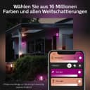 Philips Hue White & Color Ambiance Lampadaire Exérieur IMPRESS Aluminium Noir, fonctionne avec Alexa, Google Assistant et Apple Homekit - 4