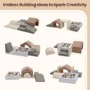 7 Pièces Parcours Motricité Bébé: Cuir PU Module Motricité Enfant Blocs Mousse Éducatifs avec Piscine à Balles(Balles Exclues) - Jouets Descalade Structure d'escalade Antidérapante Ensemble - 6