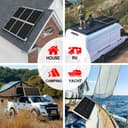 DOKIO 100w Solar Panel 12v Monocrystalline Waterproof Solar System for The Roof of Motorhome Caravan Camping Jardin Rv Yacht Shed Vans Campervan Boat - 8