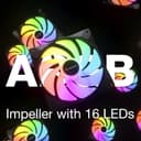 be quiet! Light Wings LX 120mm PWM White ventilateur, Pack de 3 ventilateurs, hub éclairé et pales dépolies pour des effets d'éclairage spectaculaires, 16 LED RGB adressables, 7 pales de ventilateur - 2