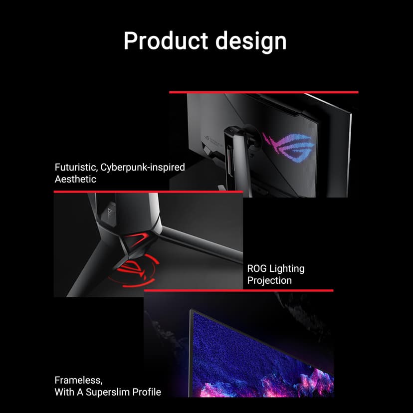 ASUS Moniteur Gaming ROG Swift OLED PG32UCDM ― 32 Pouces, Dalle QD-OLED 4K (3840 x 2160), 240 Hz, 0,03 ms (GTG), Compatible G-Sync®, dissipateur Thermique personnalisé, 99% DCI-P3, 90 W Type-C® - 6