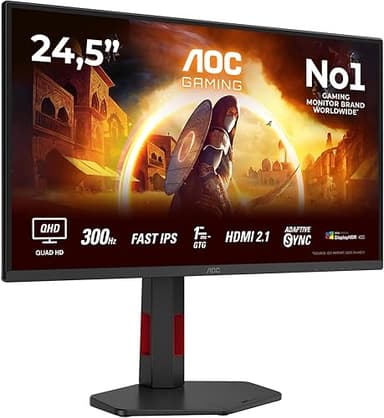 AOC Gaming Moniteur Q25G4SR 24.5 Pouce 300Hz Fast IPS Dal…