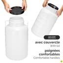 Garronda 60L Twist-Off Plastic Jerry Can Made of Food Grade HDPE Garden Water Tank Food Container Universal Plastic Bin GD-0078 White - 3