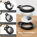 TNSNK Waterproof for Apple Airtag Holder Case with Lock, Airtag Pendant Keyring Case with Keychain for Luggage/Bicycles/Pets - 3