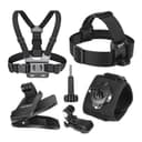 NEEWER Accessories Kit Compatible with GoPro Hero Insta360 DJI AKASO Action Camera, Quick Release Head Strap Mount, Chest Harness, Backpack Hat Clip Holder & 360° Wrist Strap for POV Recording, GP-75 - 1