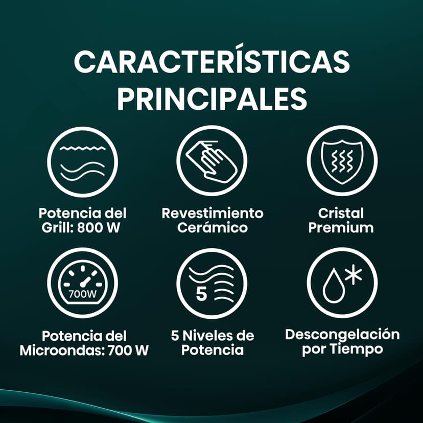 Hisense H20MOBP1G Microwave with Grill, 20L Capacity, 700W Power, 900W with Grill, 5 Levels, 30 Minute Timer, Defrost Mode, Shooter, Black Finish - 3