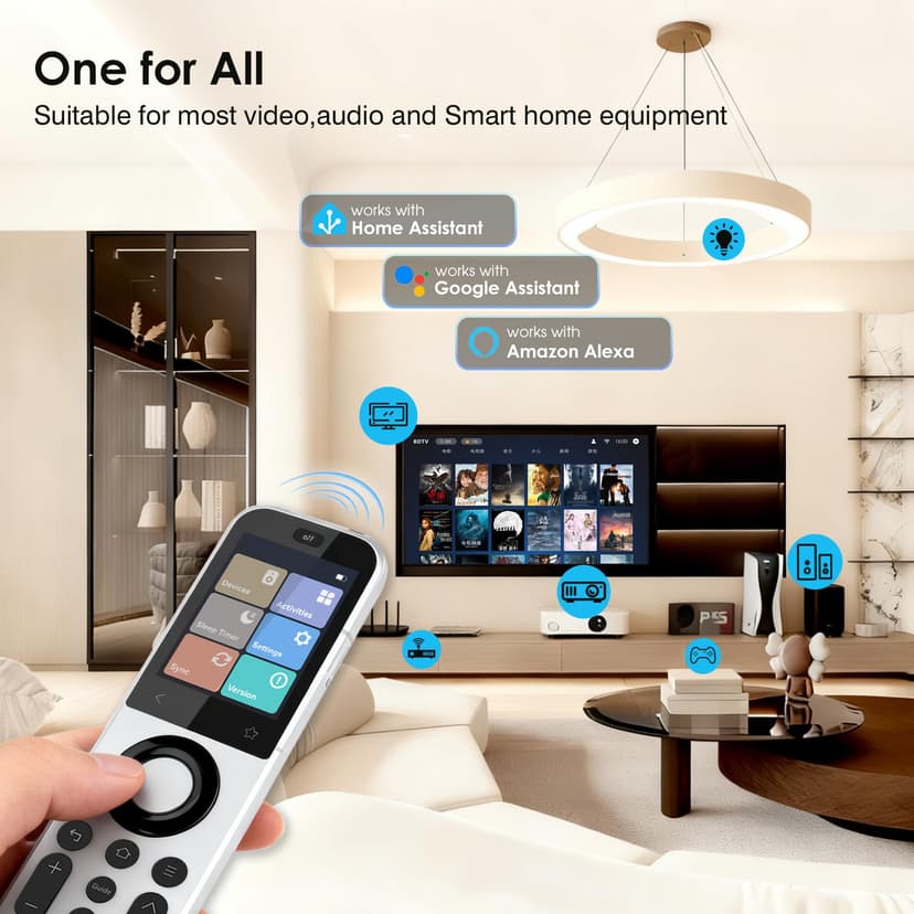 SofaBaton X2 Télécommande Universelle avec hub et Station de Recharge, écran Tactile, Commande Personnalisable à Un Seul Bouton, contrôlez jusqu'à 60 appareils IR/Bluetooth/Wi-FI - 2