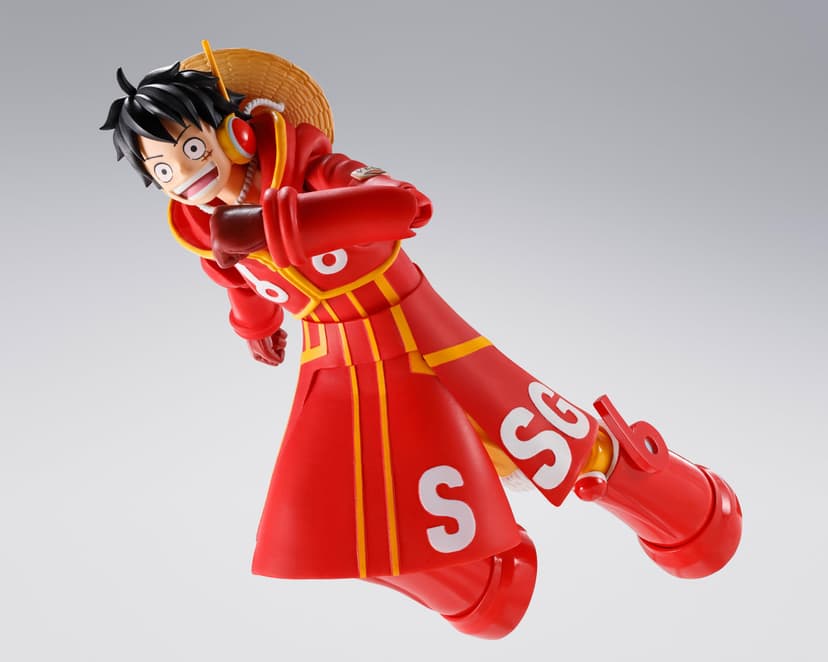TAMASHII NATIONS S.H. Figuarts One Piece Monkey D. Luffy - Miraishima Egg Head - Approx. 5.9 inches (150 mm), PVC & ABS Pre-Painted Action Figure - 4