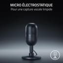Razer Seiren V3 Mini - Micrófono USB ultracompacto (micrófono de condensador de 14mm, patrón de captación supercardioide, sensor Tap-to-Mute con indicador LED, amortiguador incorporado) Nero - 2