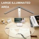 40CM Double Head LED Desk Lamp, 4000mAh Lamp, 3 Dimmable Color Modes, USB Charging Port, Eye Protection Folding Table Lamp for Office Lighting, Reading, Drawing - 5