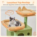 Taoqimiao Cat Tree, 180cm Cat Tower for Indoor Cats Large Cats, Multi-level Cat Climbing Tower, 8 Sisal Scratching Posts, Metal Frame Cozy Hammock, Scratch Board, 2 Top Perches, Green MSC026L - 5