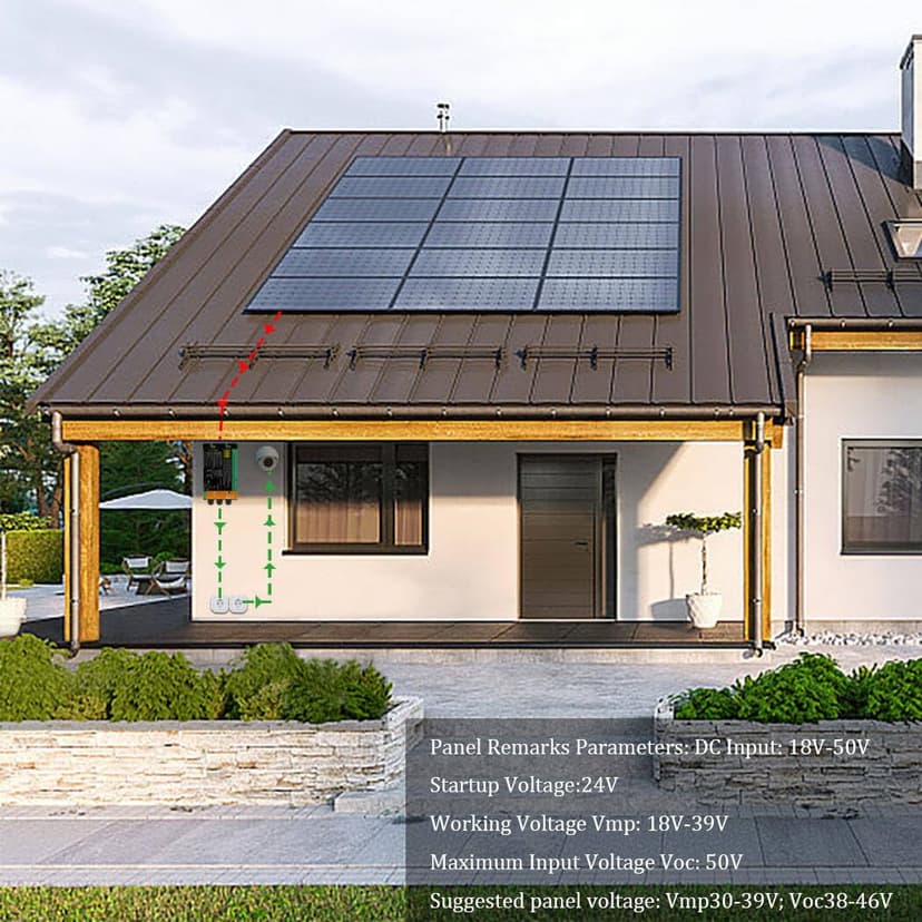 Y&H 350W Grid Tie Micro Inverter MPPT Onde sinusoïdale Pure Voc38-50V entrée AC180-260V Sortie pour Panneau Solaire 36V Centrale électrique à Balcon - 3