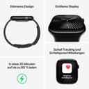 Apple Watch Series 10 [GPS, 42mm] - Jet Black Aluminum Case with Black Sport Band, S/M (Renewed) - 3