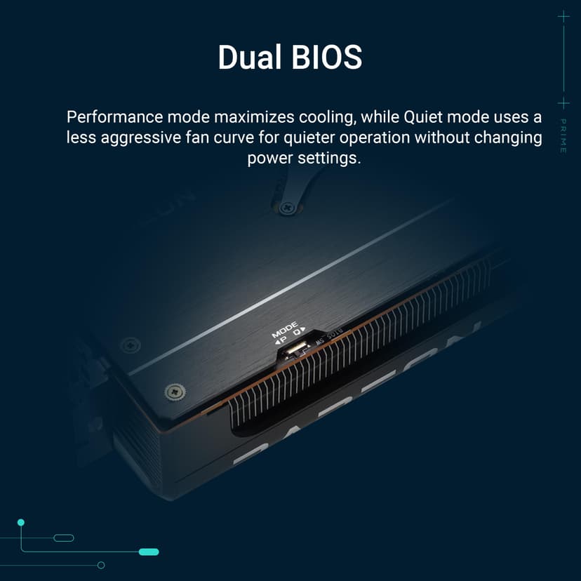 ASUS PRIME RX9070 OC, PCIe5, 16GB DDR6, HDMI, 3 DP, 2610MHz Clock, Overclocked, Compact SFF-Ready - 5