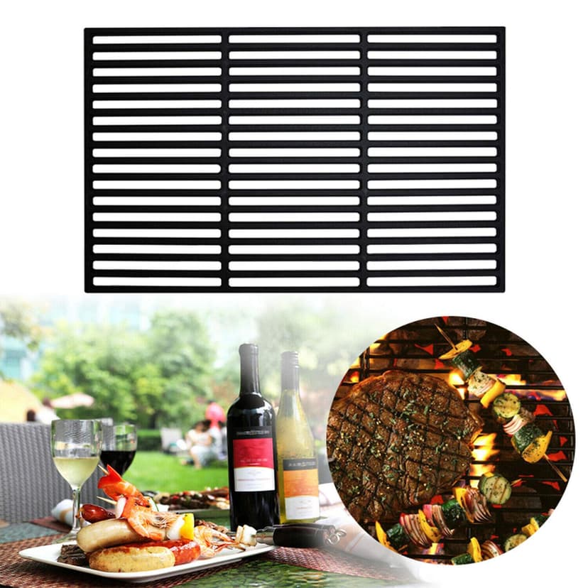 Daromigo 42 x 28 cm, griglia in ghisa smaltata, griglia rettangolare in ghisa smaltata, accessorio per barbecue, barbecue a gas, barbecue a carbonella e molto altro ancora, per barbecue a gas, - 2