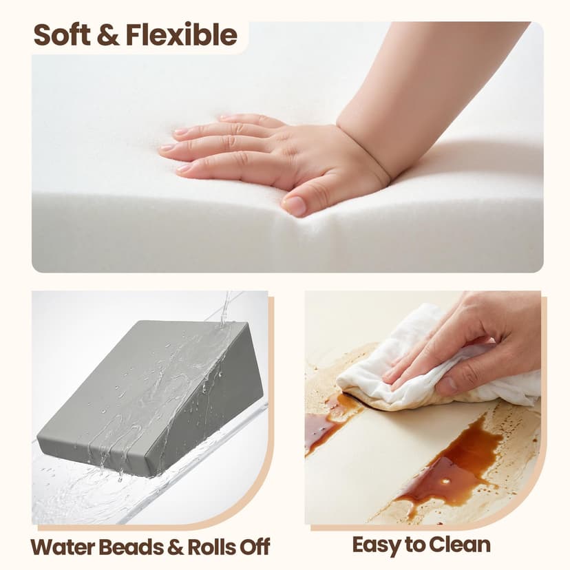 7 Pièces Parcours Motricité Bébé: Cuir PU Module Motricité Enfant Blocs Mousse Éducatifs avec Piscine à Balles(Balles Exclues) - Jouets Descalade Structure d'escalade Antidérapante Ensemble - 3