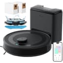 Lefant M2 Plus Aspirateur Robot Laveur avec Station 6000Pa Vidage Automatique Poussière,Navigation Laser Cartographie,Évitement d'obstacles PSD,Idéal pour Poils d'animaux/Tapis, WiFi/App/Alexa, Noir - 1