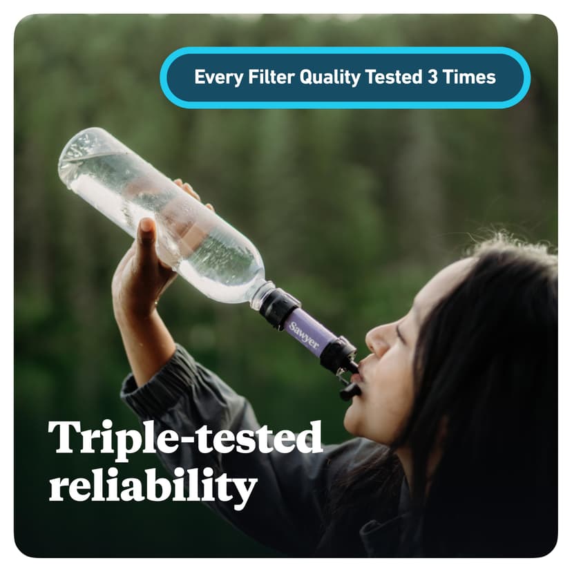 Sawyer Products SP340 Mini Water Filtration System, Filter and Cleaning Plunger only, Single, Teal - 3