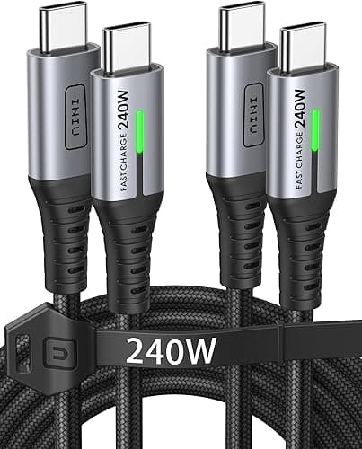 INIU USB C Charger Cable, 240W PD [2-Pack 2m] Type C Charge Cable