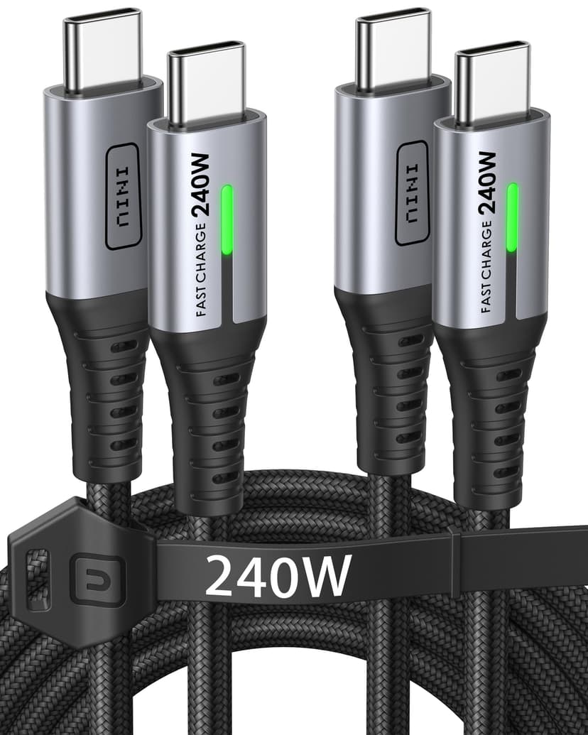 INIU USB C Charger Cable, 240W PD [2-Pack 2m] Type C Charge Cable - 1