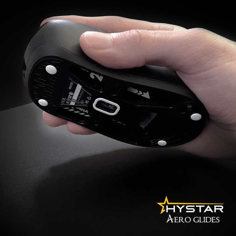 Hystar® Aero Glides | 40 Dot Mouse Skates for Glass Mousepad | High-Density PTFE | Rounded and Polished for Quiet Use - 7