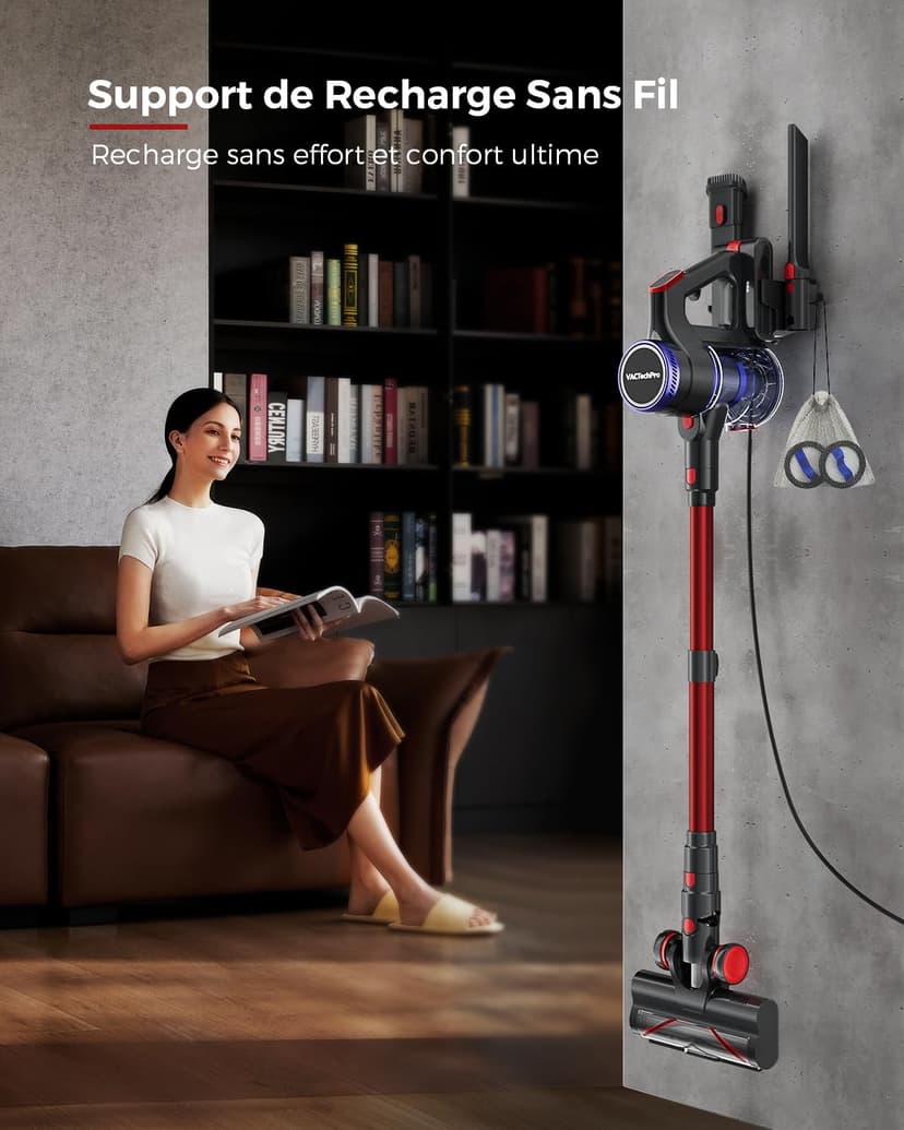 VACTechPro F02 Ultra Cordless Vacuum Cleaner, 48KPA/550W/70min Stick Vacuum with 1.5L Dustbin - 7
