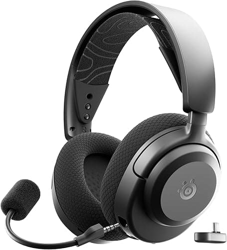SteelSeries Casque Arctis Nova 3P Wireless - Appli Mobile Companion - Batterie 40h - Haut-parleurs magnétiques en néodyme - 2,4 GHz/Bluetooth - Micro détachable - PS5, PS4, PC, Switch, Mobile -Noir