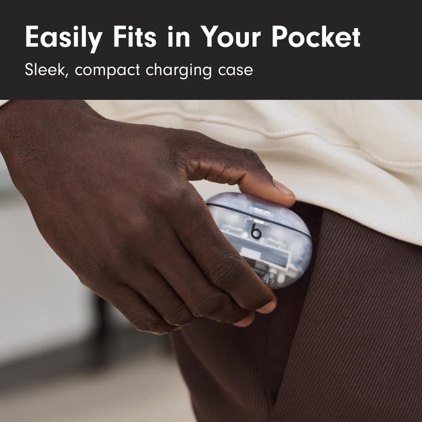 Beats Studio Buds + | True Wireless Noise Cancelling Earbuds, Enhanced Apple & Android Compatibility, Built-in Microphone, Sweat-Resistant Bluetooth Headphones, Spatial Audio – Transparent - 7