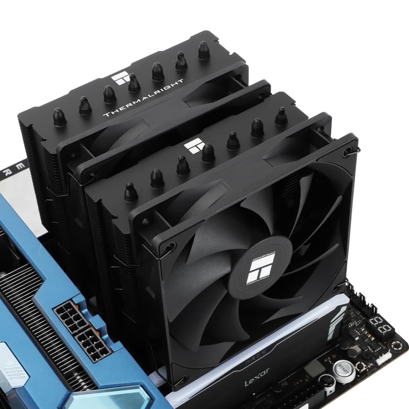 Thermalright TR Phantom Spirit 120 SE BLACK CPU Cooler, Dual TL-C12B V2 PWM Fan and Double Towers, 7 Heatpipes Heatsink Cooler, for AM4/AM5 & Intel LGA1851/115X/1200, Computer CPU Cooling, Black - 5