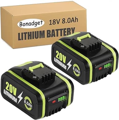 2 x 20 V 8.0 Ah for Worx cordless power tools WA3551 WA35…