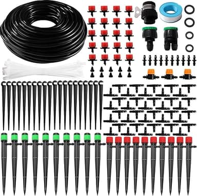 VooGenzek 162 Pièces 4/6 mm Kit d'irrigation Goutte, 25m …