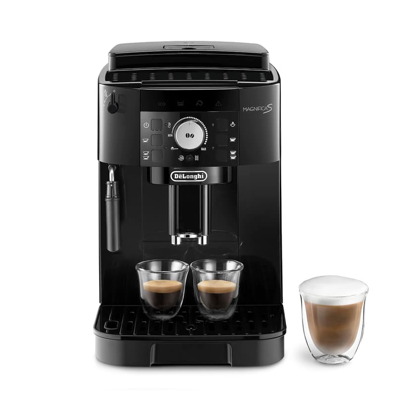 De'Longhi Magnifica S ECAM11.112.B, Kaffeevollautomat mit Milchaufschäumdüse für Cappuccino, mit Espresso Direktwahltasten und Drehregler, 2-Tassen-Funktion, Schwarz - 1