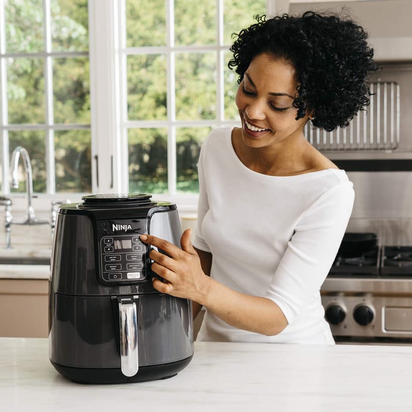 Ninja Air Fryer [AF100EU] 4 Cooking Modes, Air Fry, Roaster, Reheating, Dehydrating, Non-Stick Ceramic, 3.8 L, 1550W, Grey/Black - 4