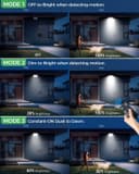 LOTMOS Set of 2 Solar Motion Detector Lights, 342 LED Solar Floodlight, IP65 Waterproof, 3 Modes, Cool White, 23 x 16.5 x 7.5 cm, Outdoor, Garden, Garage, Balcony, Yard, Wall, Patio - 4