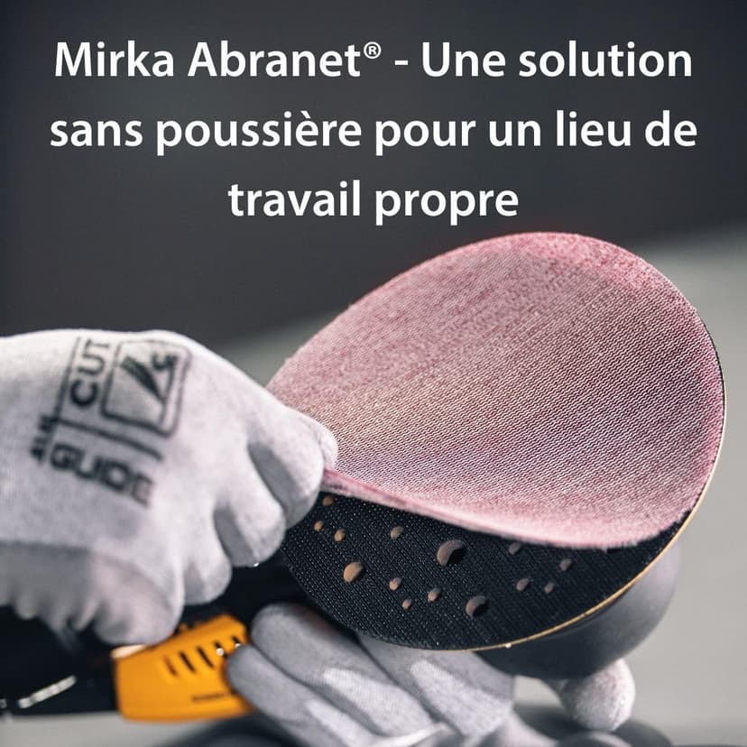 Mirka Abranet net sanding disc Ø 150 mm Hook & loop/Grit P80 / 50 pcs/for sanding wood, walls, metal, aluminium, stainless steel, filler, varnish, plastic / 5424105080 - 3