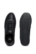 BOSS Mens Parkour-L Runn Mixed-Material Trainers with Branded Side Panel Size 9 Black - 5