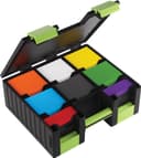 Asmodee Gamegenic - Game Castle Black Green - boîte de rangement transportable pour accessoires de jeux et cartes, rangement pour jeux de société avec bandoulière réglable, mallette tout-en-un - 3