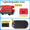 Electric Remote Trains Toy for Wooden Track, Remote Control & Motorized Train with 4 Sound and Light Effects for Kids 3 4 5+ Years Old Boys Girls, Compatible with Thomas,Brio,Chuggington-Red - 4