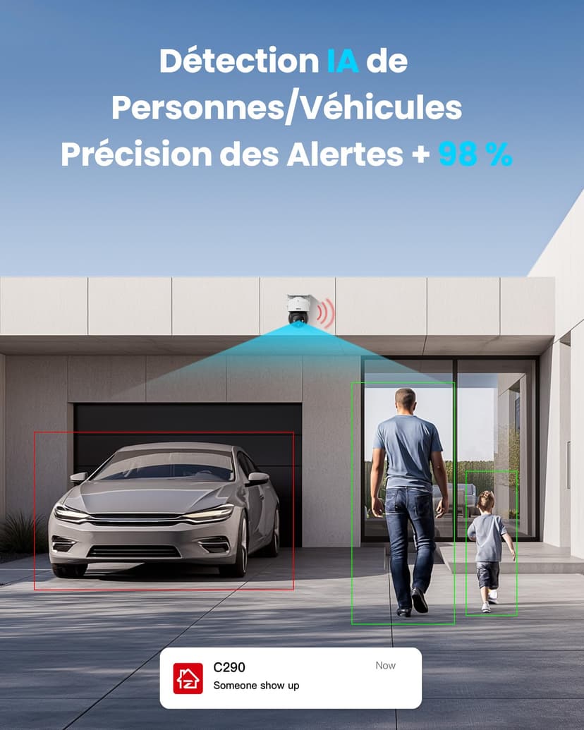 ZOSI C290 8MP 4K PoE Security Camera System Outdoor, Pan/Tilt 360 Camera, 2TB Hard Drive - 5