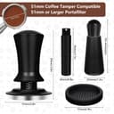 Y-Step 4PCS 51mm Coffee Tamper Set: with 30LB Calibrated Spring Loaded Barista Tamper, Tamper Mat, Spray Bottle, WDT Tool Espresso Coffee Distribution Stirrer, Espresso Aluminum Handle Accessories - 2