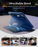 ESR Coque pour iPad Pro 13 Pouces M5/M4 (2025/2024) avec Coque Magnétique Amovible, Support Portrait/Paysage Réglable, 9 Angles de Position, Série Shift, Bleu - 4