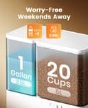 oneisall Automatic Cat Feeder and Water Dispenser,36Cups/8.5L 2-in-1 Clean Food Fresh Water Large Capacity 5L Timed Cat Food Dispenser&3.5L Gravity Water Fountain for Pets,Small Dogs,Puppies,Kittens - 6