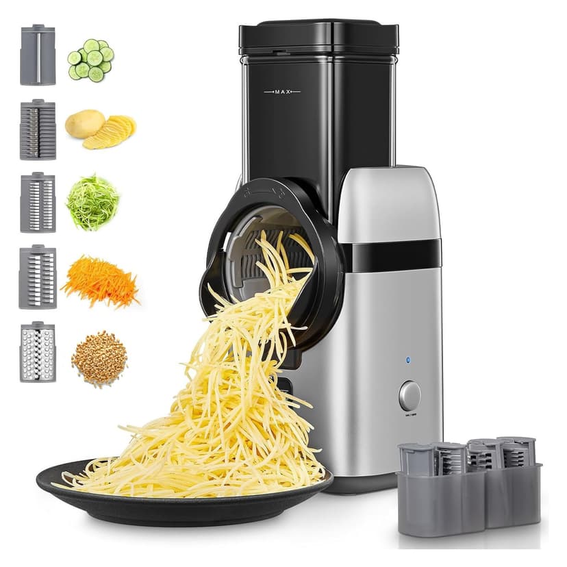 FOHERE Râpe a Légumes Électrique, 5 en 1 Elektrische Reib… - 1