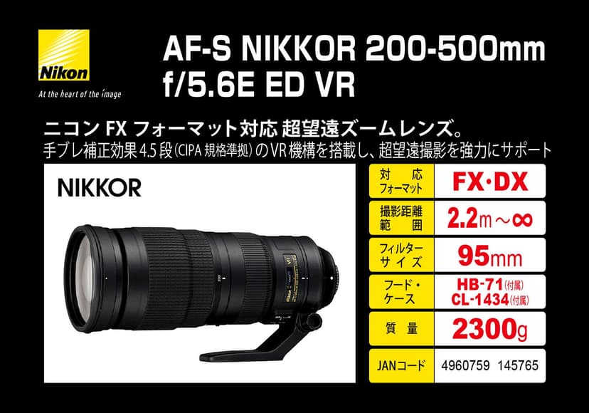 Nikon 200-500 mm/F 5.6 AF-S NIKKOR E ED VR lenses - 2