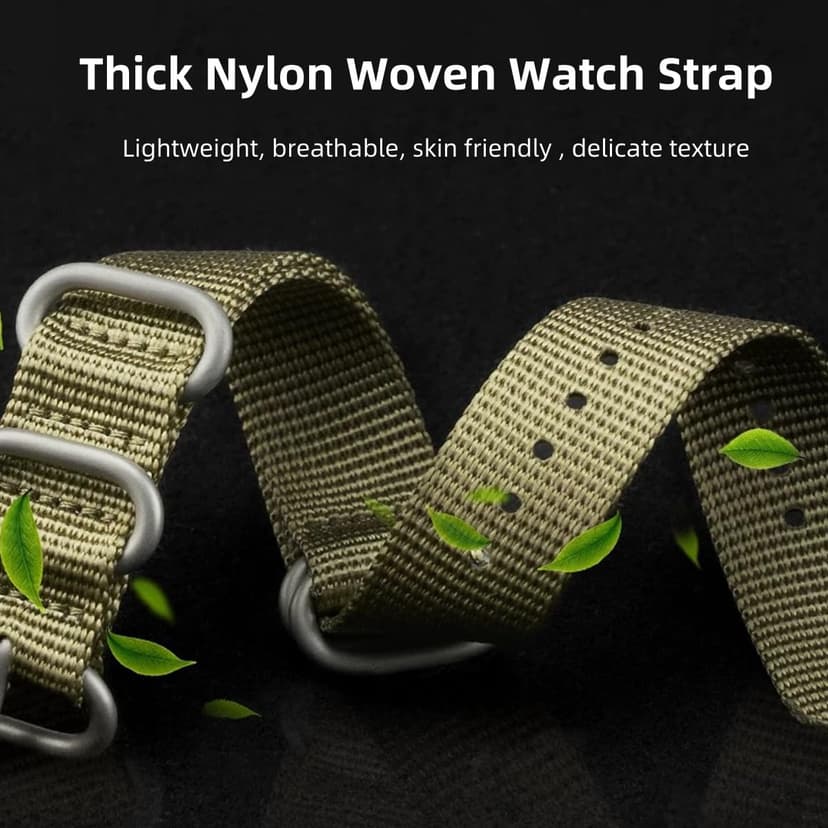 NATO Watch Straps Nylon G10 Premium Ballistic Multicoloured Replacement Watch Straps with Silver Stainless Steel Buckle Watch Strap for Men Women 18 mm 20 mm 22 mm 24 mm - 3