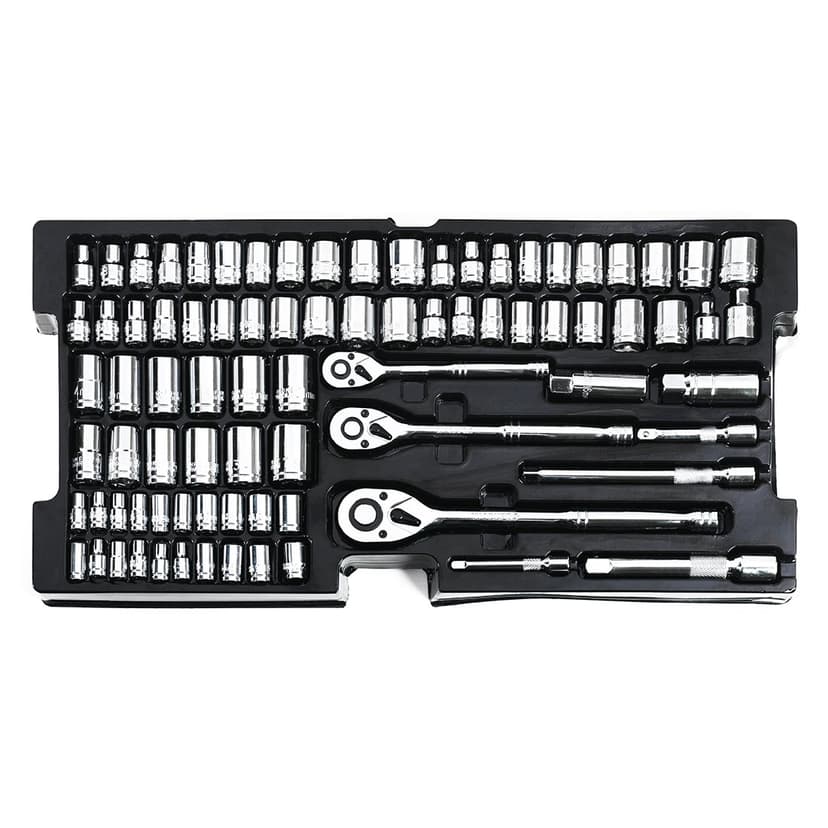 WORKPRO 408-Piece Mechanics Tool Set, Chrome Vanadium Forged Tools, 3-Drawer Heavy Duty Metal Box - 5